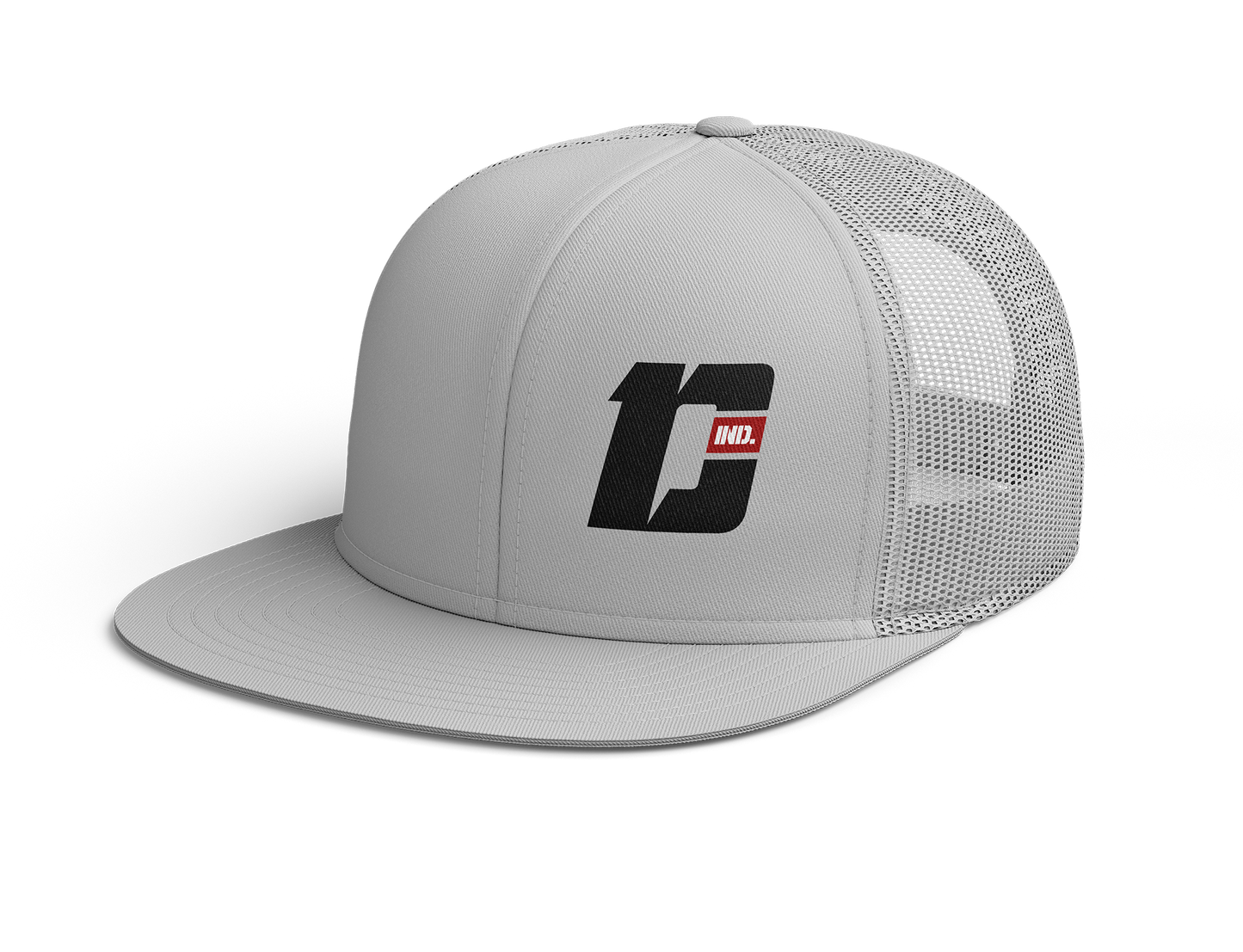 "D" logo Trucker Hat Snapback Grey