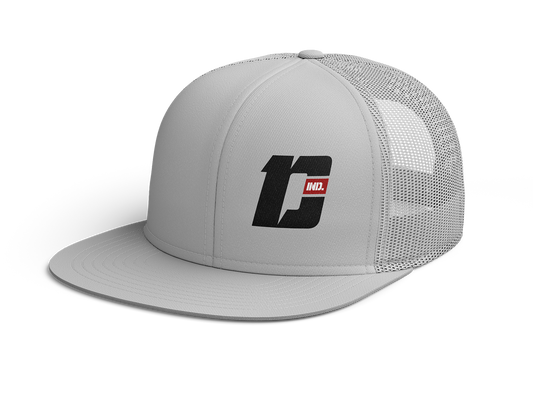 "D" logo Trucker Hat Snapback Grey
